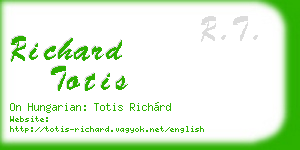 richard totis business card