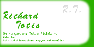 richard totis business card